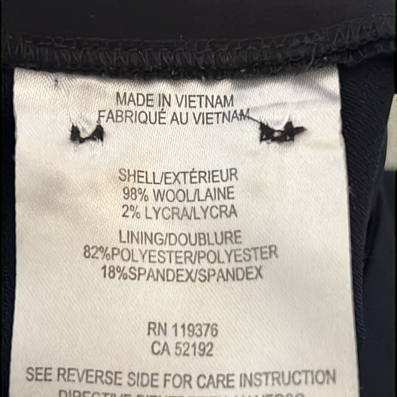 Helmut Lang Black Elastic Leg Relaxed Wool Cropped Pants Size 0 - Picture 8 of 8